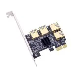 توسعهدهنده پورت PCIe x1 به چهار PCIe x16 با رابط USB 3.0