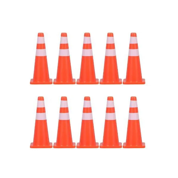 miniature-traffic-cones-toy-traf588b.webp پک ۱۰ عددی مخروط ترافیکی اسباب بازی کله قندی مدل TRAF 588 B